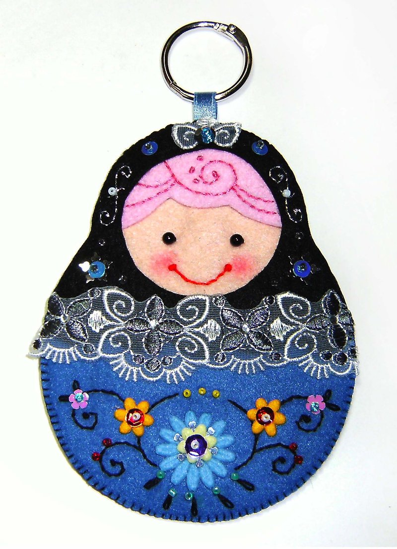 Russian Doll Card Holder - Black Blue - ID & Badge Holders - Other Metals Blue