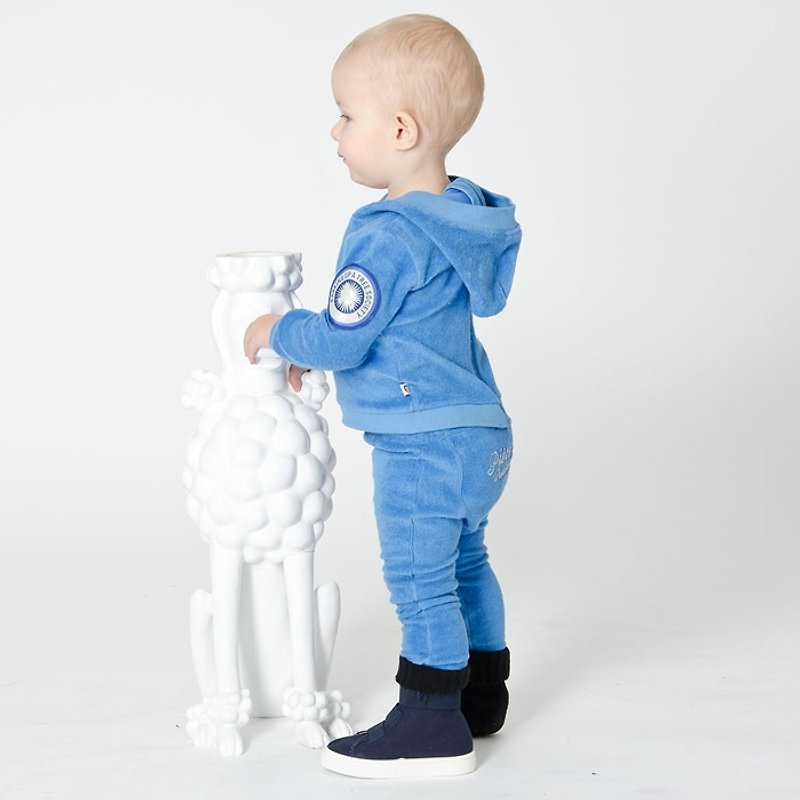 [Lovelybaby Nordic children's clothing] Swedish organic cotton bag fart pants 4M to 3 years old blue - กางเกง - ผ้าฝ้าย/ผ้าลินิน สีน้ำเงิน