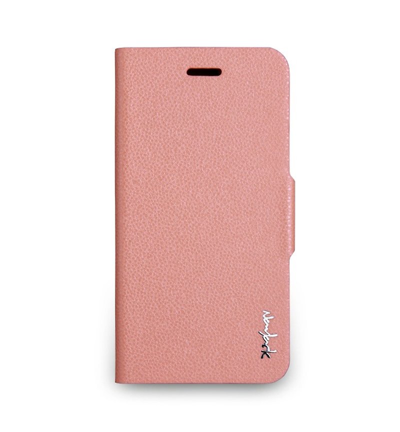 iPhone 6 -The Glimmer Series -柔光側掀站立式保護套- 玫瑰粉 - 手機殼/手機套 - 真皮 粉紅色