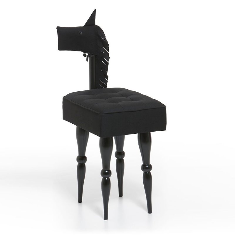 biaugust DECO_animal furniture black pony chair - Chairs & Sofas - Wood Black