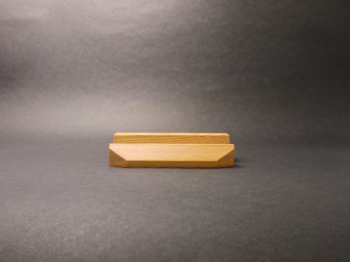 威力康創意 多角形名片手機收納立座 台灣檜木