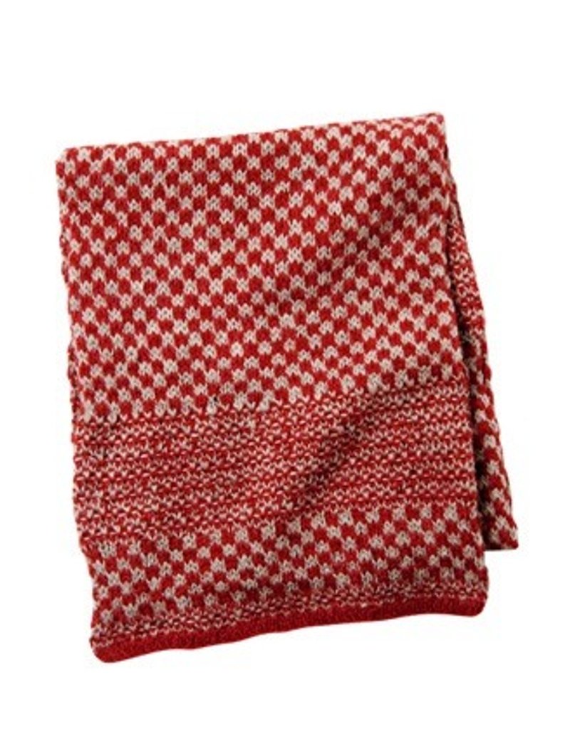 Earth tree fair trade- "Scarf" - hand-knitted wool scarf (red) - Scarves - Wool 