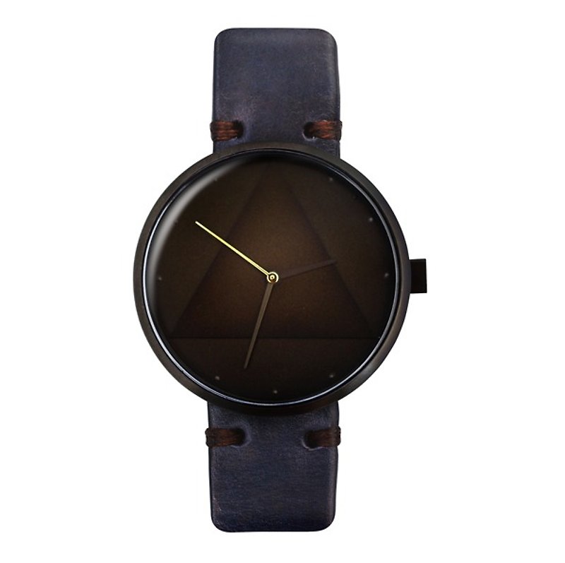 オーガニックレザー腕時計：真如から蝶エンドウのx gungrey - 腕時計 - 革 ブルー