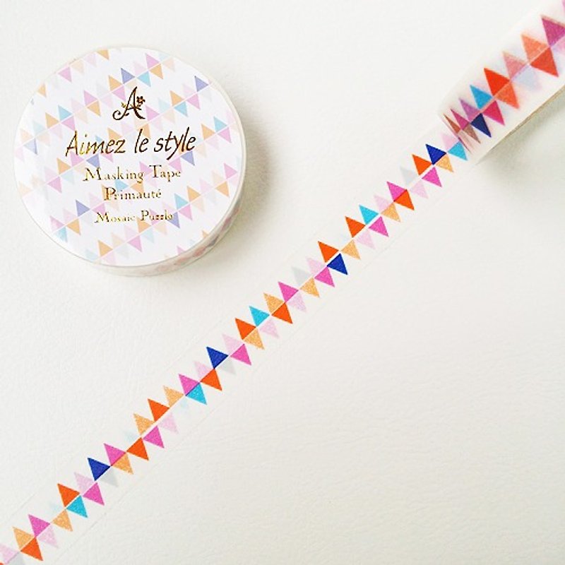 Aimez le style 15mm and paper tape (04857 Mosaic) - Washi Tape - Paper Multicolor