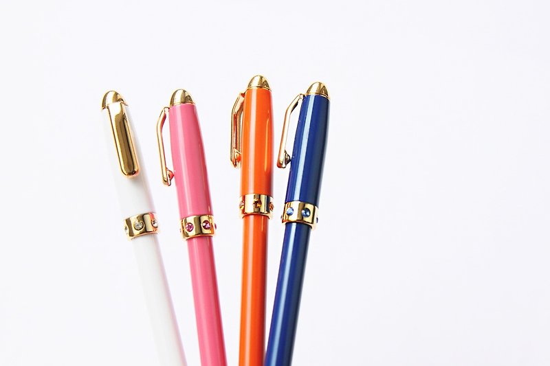 Jin Jin Ball Point Pen w/swarovski crystals - ปากกา - โลหะ หลากหลายสี