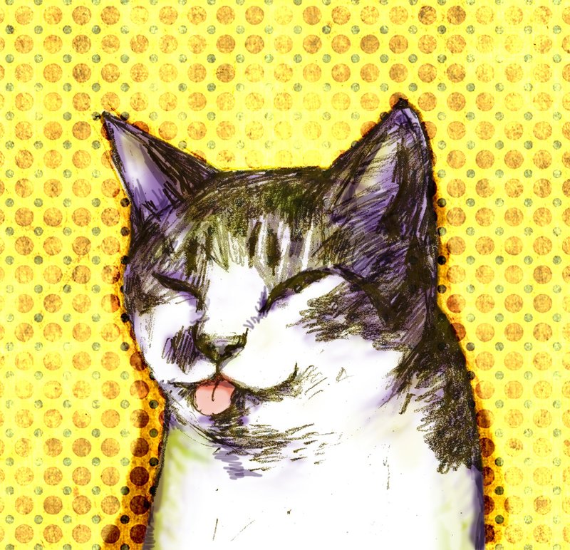 細汗仔 / Street Cats浪浪系列 - 貼紙 - 矽膠 黃色
