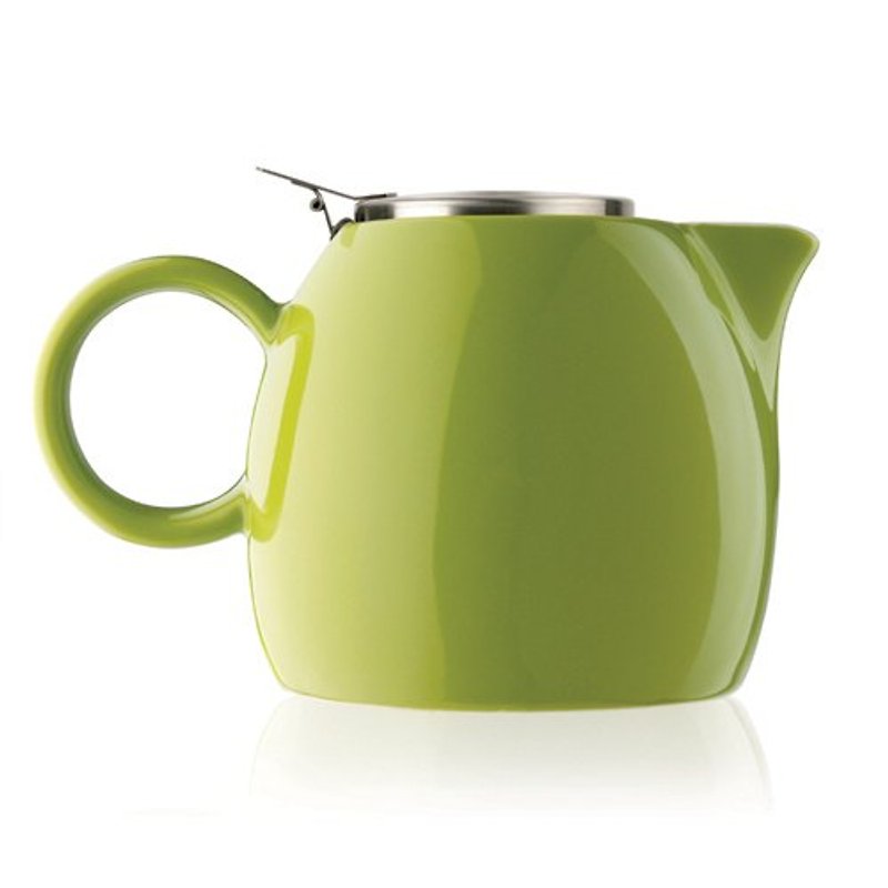 Tea Forte Pug Ceramic Teapot-Pistachio Green - ถ้วย - เครื่องลายคราม สีเขียว