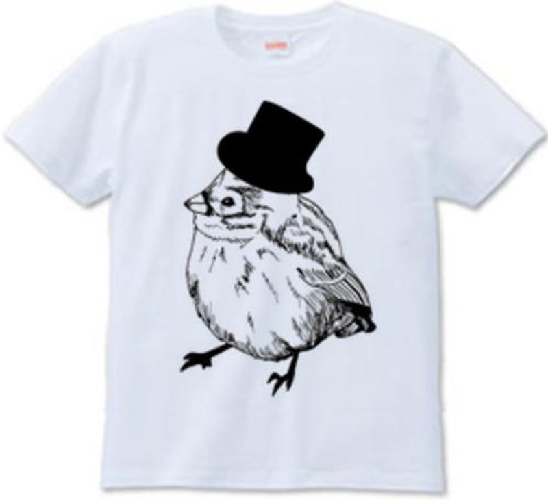 BIRD HAT (T-shirt 6.2oz) - เสื้อยืดผู้ชาย - วัสดุอื่นๆ ขาว