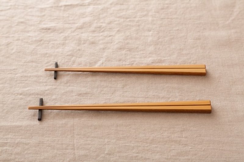 Pint! Kyoto bamboo chopsticks bamboo white paint rub 22.5cm - ตะเกียบ - ไม้ไผ่ สีส้ม