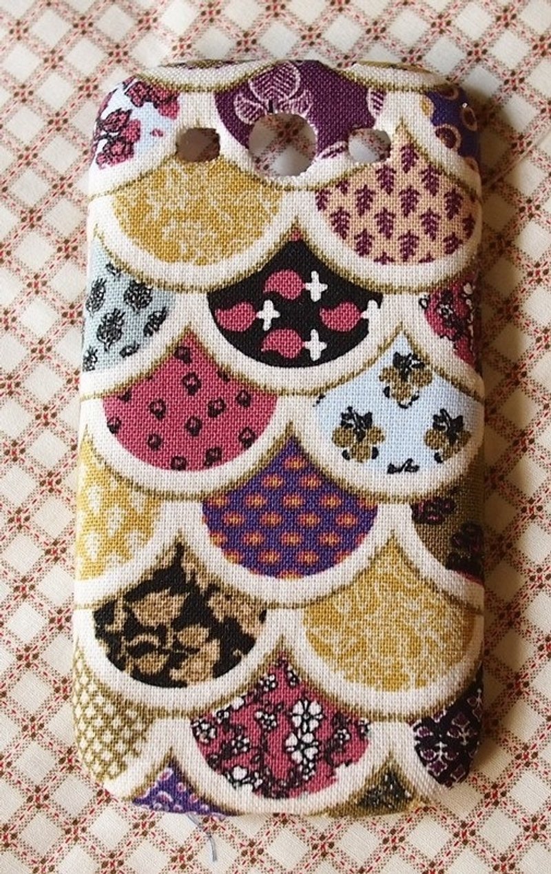 ファブリック日本の紫と風保護カバー電話ケース三星銀河 S5 S4 S6 A7 A5 HTC One M8 One 2 ミニ蝶 S - スマホケース・カバー - その他の素材 パープル