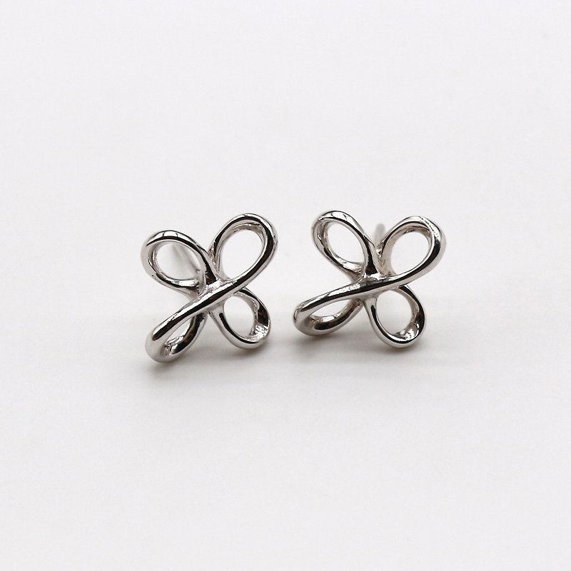Flower 925 Sterling Silver Earrings - Earrings & Clip-ons - Sterling Silver Silver