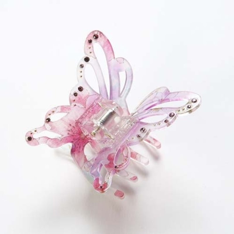 Impression garden, rhinestone butterfly catch clip, shark clip-three colors - Hair Accessories - Acrylic 