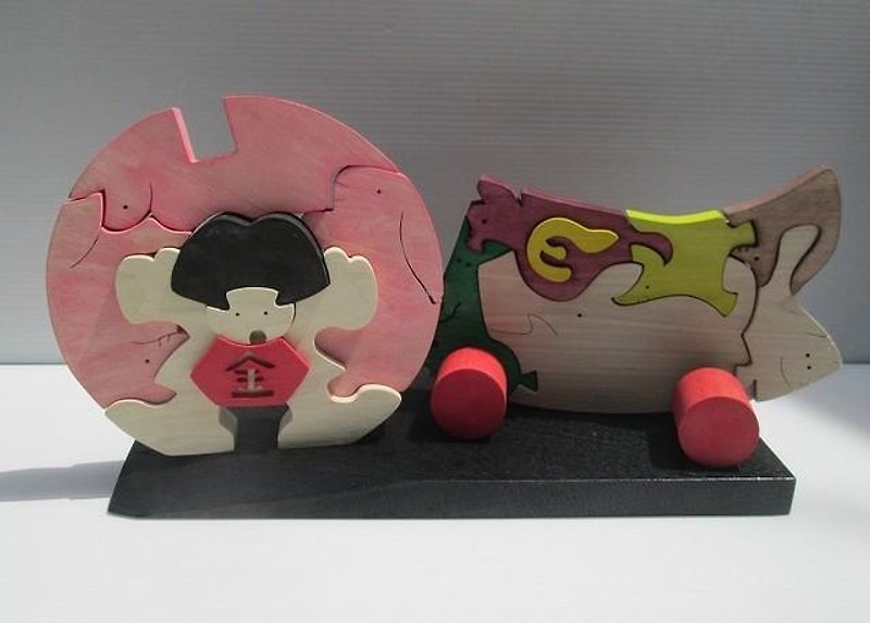 鯉のぼりと金太郎 Japan postage1020 yen - 知育玩具・ぬいぐるみ - 木製 