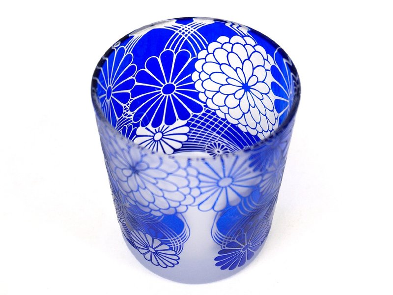 Shukuhana chrysanthemum [lapis lazuli] - Teapots & Teacups - Glass Blue