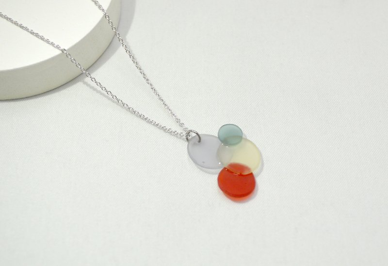 Necklace thin glass material Series red - สร้อยคอ - แก้ว สีแดง