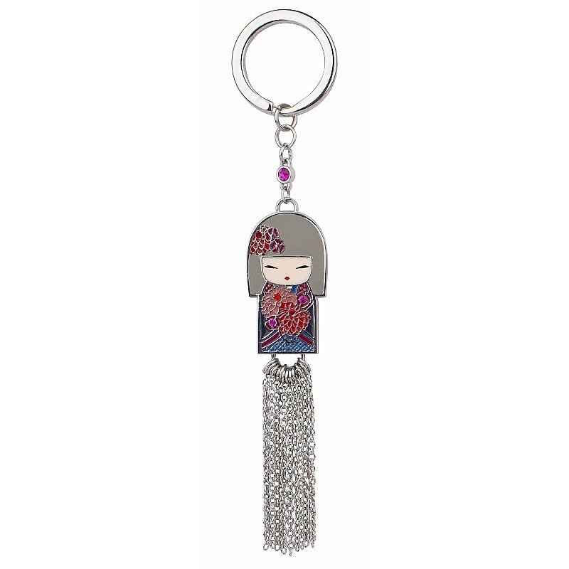 Kimmidoll and blessing doll charm key ring Tomona - Charms - Other Metals Blue