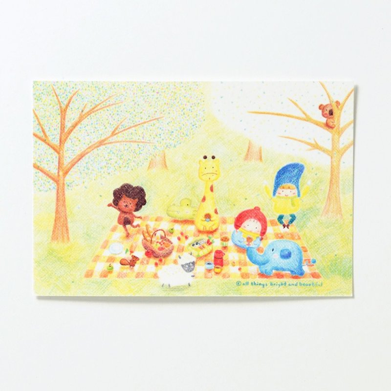 ピクニックポストカード - カード・はがき - 紙 多色