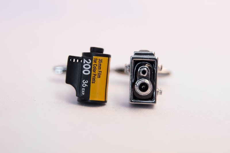 古董相機 復古膠卷 袖扣 Film Cuffinks - 袖口鈕 - 其他金屬 