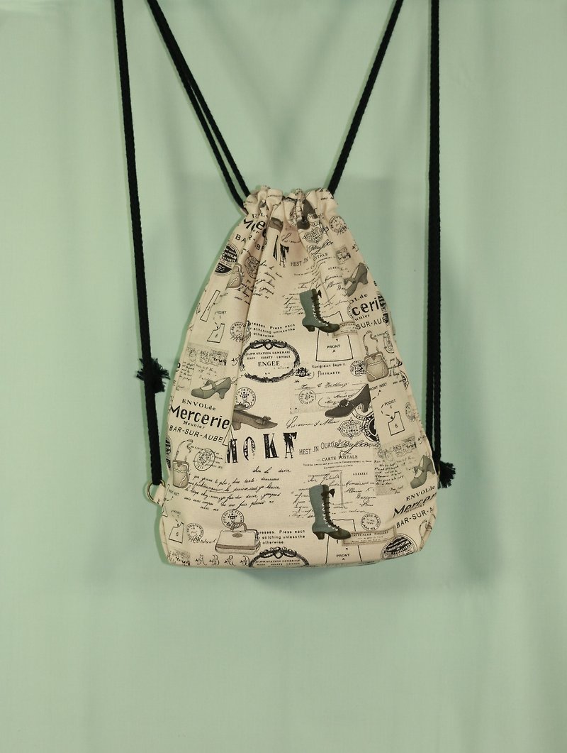 Nylon cloth eco-friendly bag, playful, youthful and lively backpack - กระเป๋าหูรูด - ผ้าฝ้าย/ผ้าลินิน หลากหลายสี
