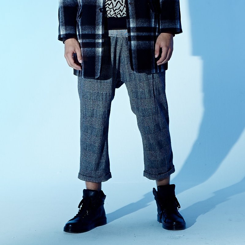 Stone'As 2014 A / W Collection Crops Straights / low eight wide pants classic trousers - Men's Pants - Other Materials Gray