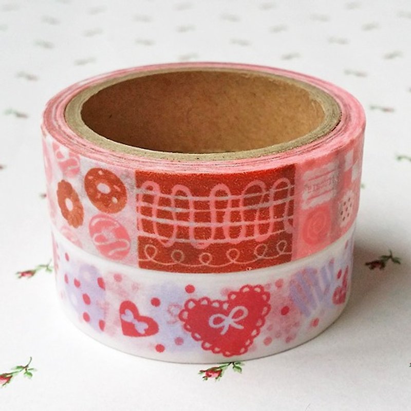 Japan and the paper tape amifa 2015 Valentine's Day Series 2 into the group [30020 dessert & amp; Love (Purple)] - Washi Tape - Paper Multicolor