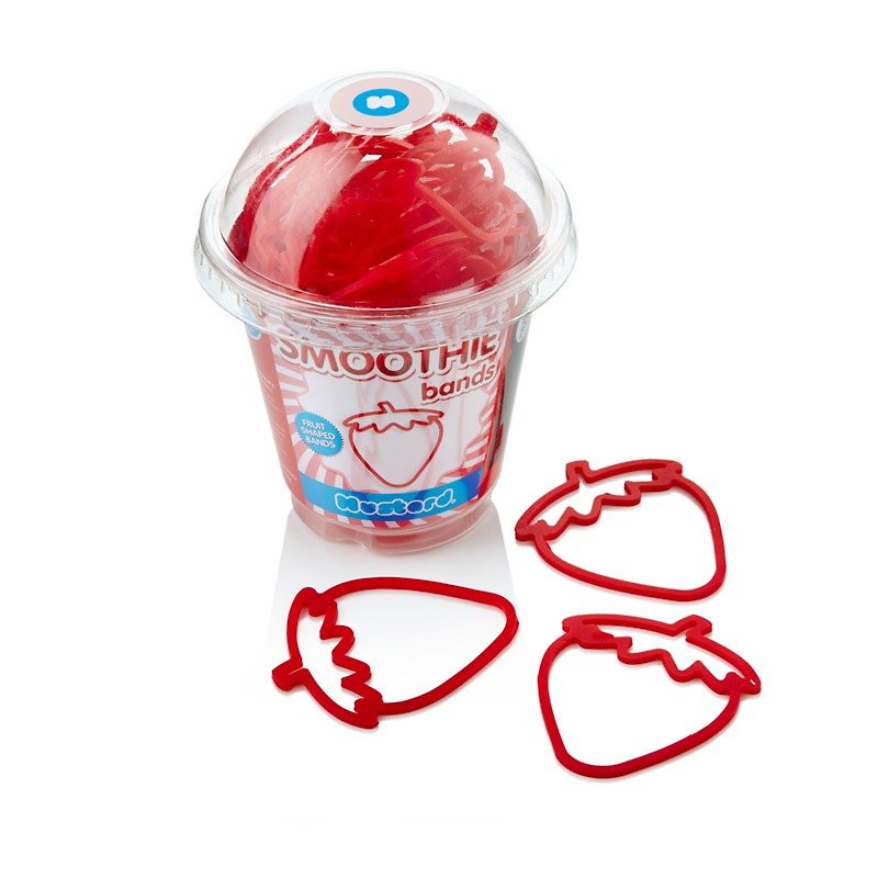 Mustard Rubber Band-Strawberry Milkshake - Other - Plastic Red