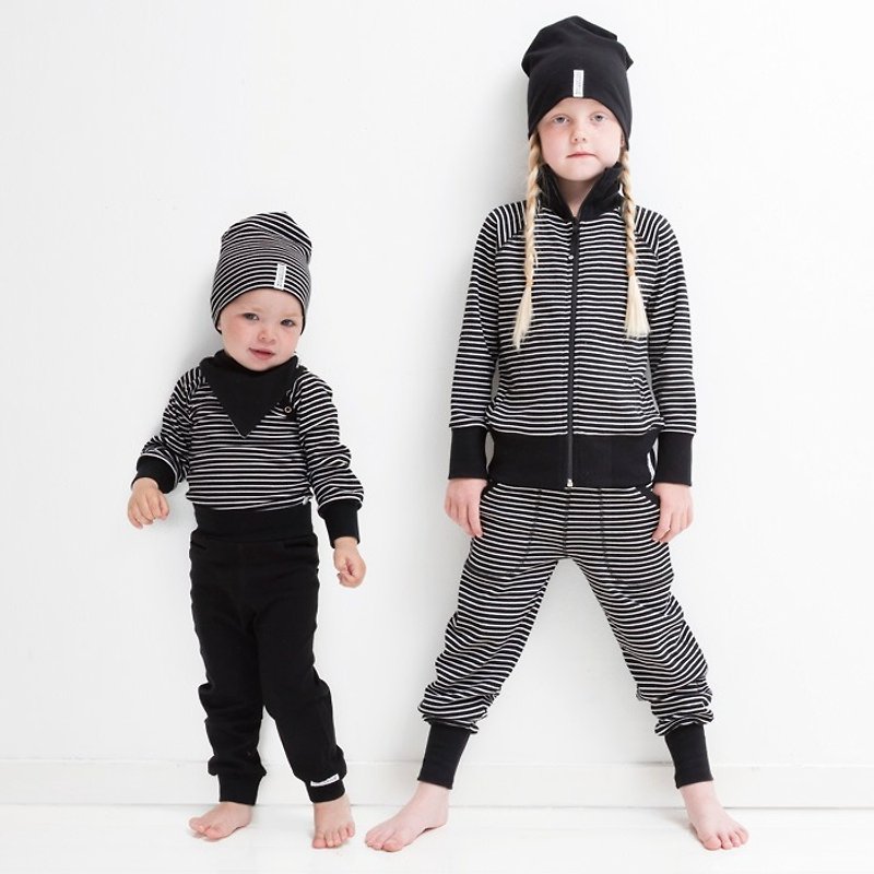【北歐童裝】瑞典有機棉童裝秋冬立領外套2歲至10歲 黑 - 男/女童外套 - 棉．麻 