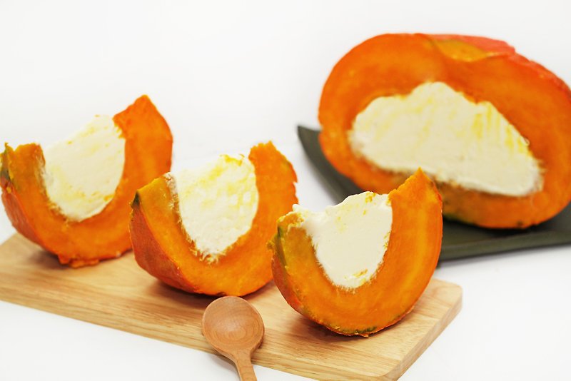 [Bigeye farmland] Dongsheng pumpkin cheesecake - Nutrition surprise cake (whole pieces) - ของคาวและพาย - อาหารสด สีส้ม