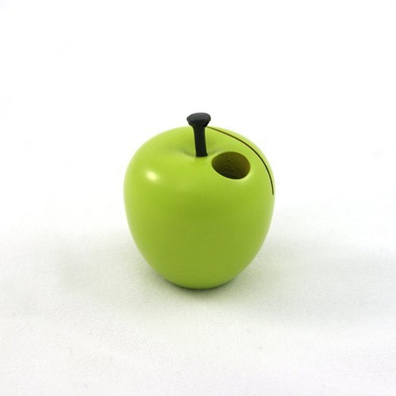 クールアップルのメモ/ペンホルダーメモホルダーアップル - シール - 金属 グリーン