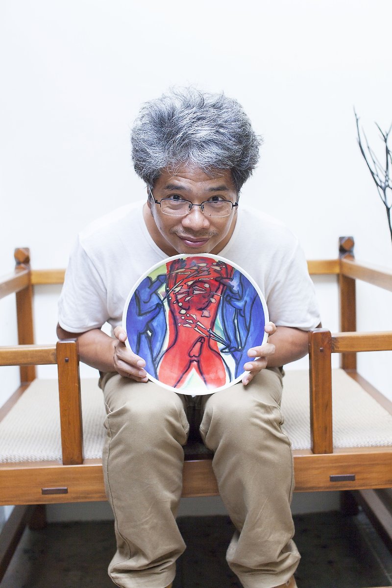 Hou Junming / I am honored-Mandala Disc-Limited 250 Edition - จานและถาด - วัสดุอื่นๆ สีแดง