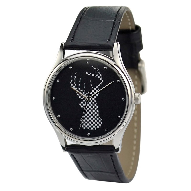 馴鹿頭剪影手錶 - 全球免運 - 女錶 - 其他金屬 灰色