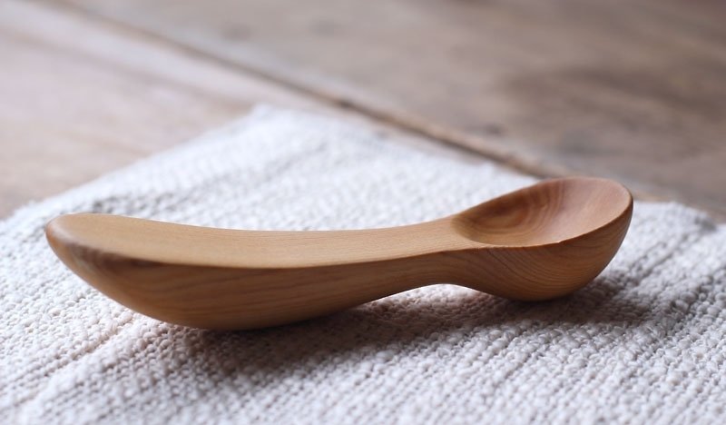 手工木湯匙 ♩ - 餐具/刀叉湯匙 - 木頭 咖啡色