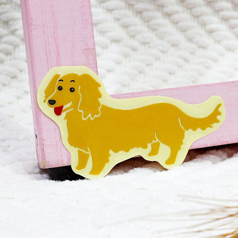 [Reflective Sticker] Sausage Dog 4.3*8 cm - Stickers - Paper Multicolor