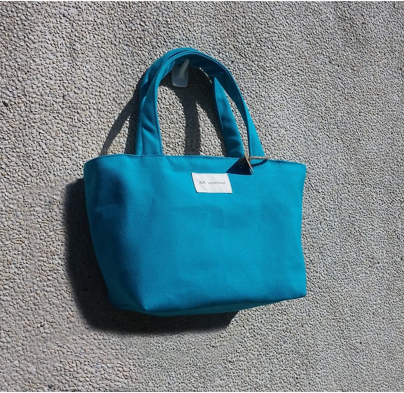 Blue monday tote bag - กระเป๋าถือ - วัสดุอื่นๆ สีน้ำเงิน