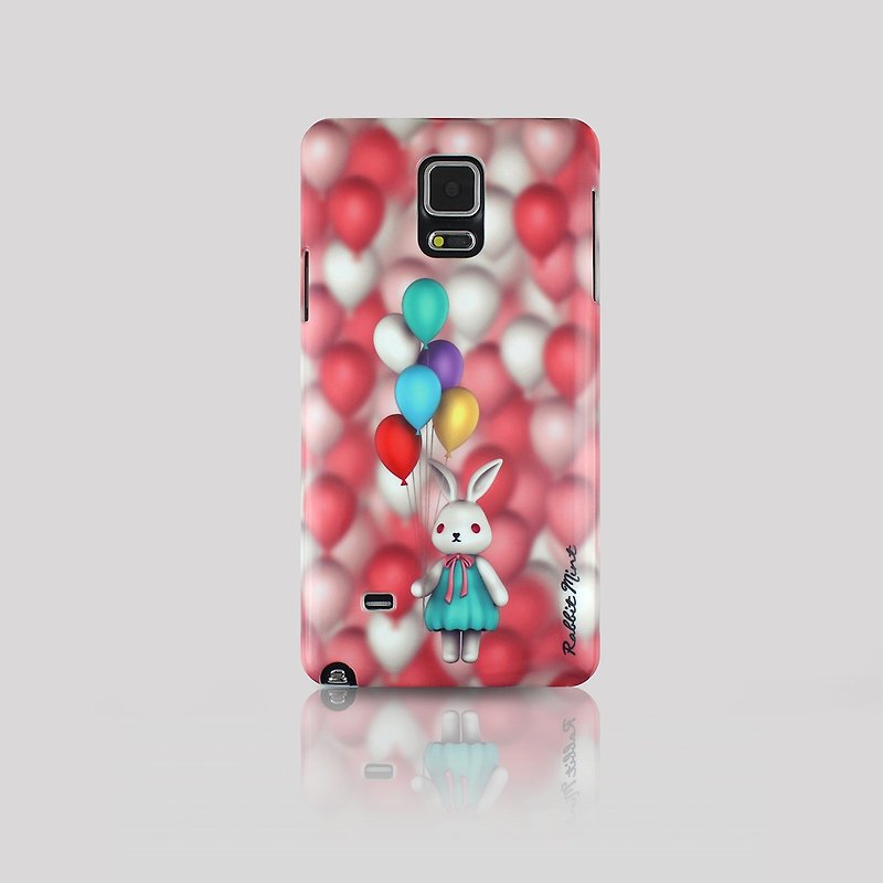(Rabbit Mint) Mint Rabbit Phone Case - Bu Mali balloons Series Merry Boo - Samsung Note 4 (M0009) - เคส/ซองมือถือ - พลาสติก สีแดง