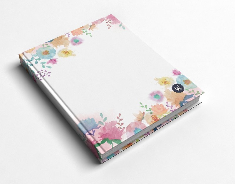 Hand-painted flowers handmade book/notebook/handbook/diary-Rococo strawberry WELKIN - สมุดบันทึก/สมุดปฏิทิน - กระดาษ 