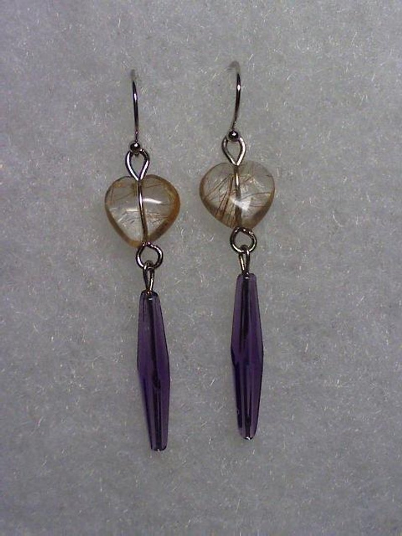 Hearts and arrows - Earrings & Clip-ons - Other Materials 