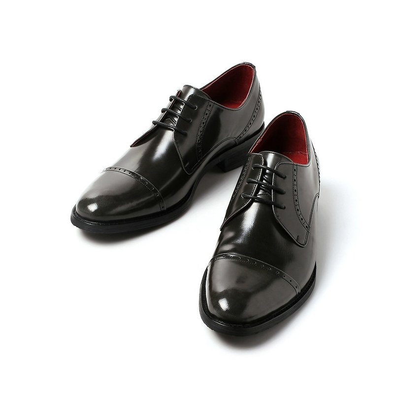 Vanger ‧ elegant and elegant ‧ Jane yuppie carved Derby shoes Va177 simple gray system in Taiwan - Men's Oxford Shoes - Genuine Leather Gray