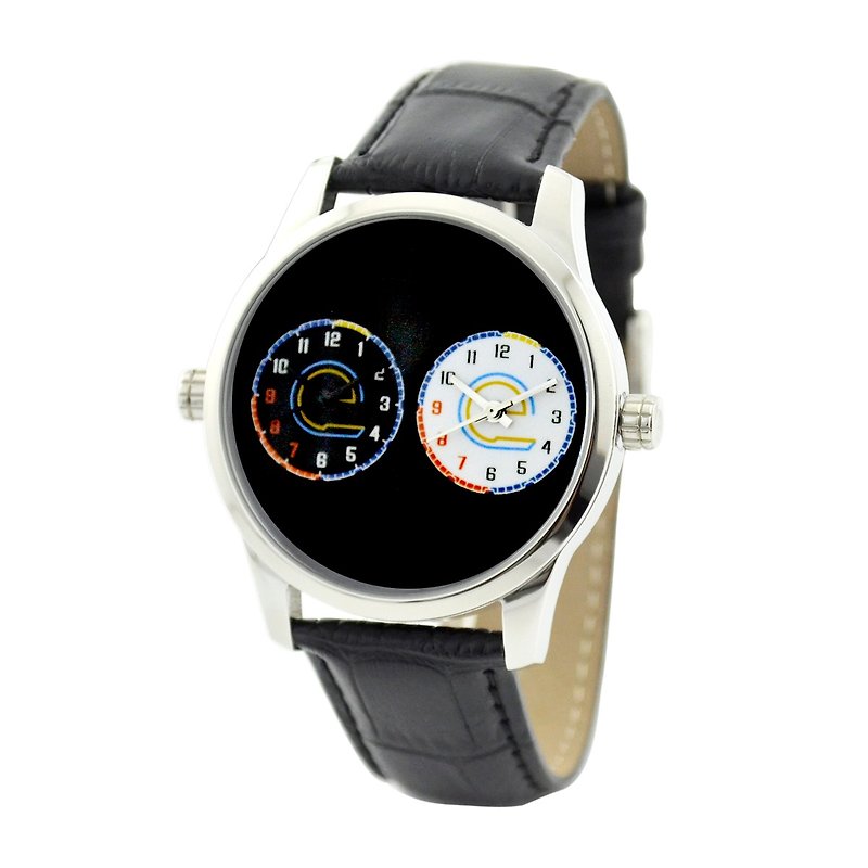 Dual Time Watch-Free Shipping Worldwide - นาฬิกาผู้ชาย - โลหะ หลากหลายสี