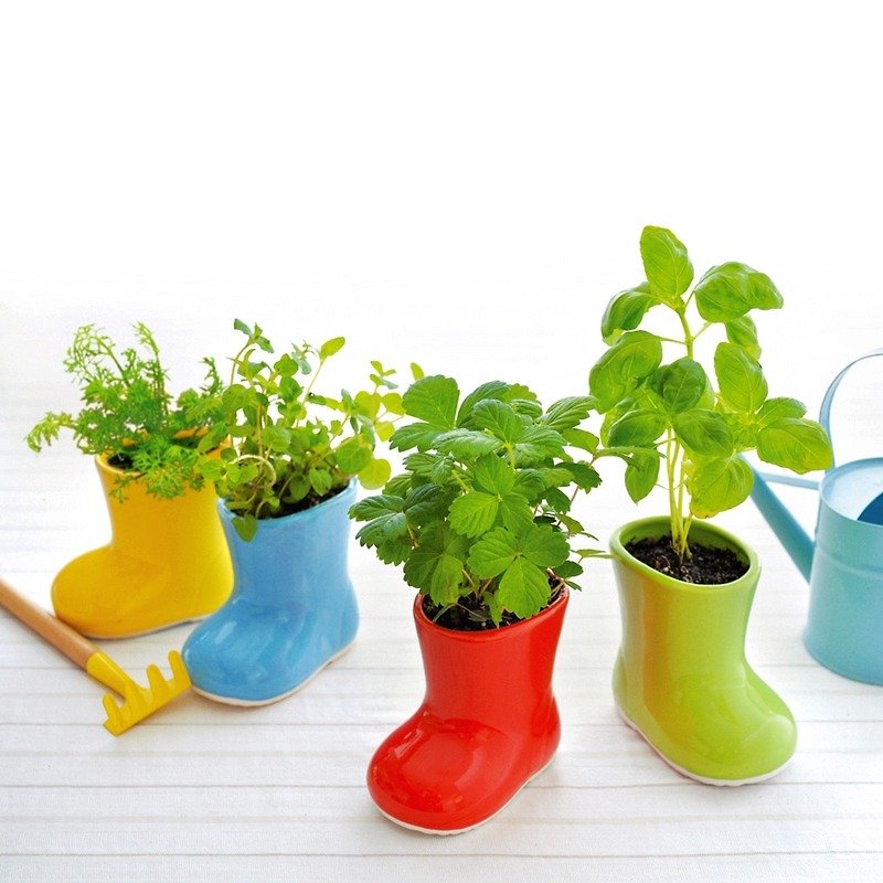 [Refurbished Sale] Baby Boots Ceramic Shape Planter/Rain Boots (4 Types) - ตกแต่งต้นไม้ - ดินเผา 