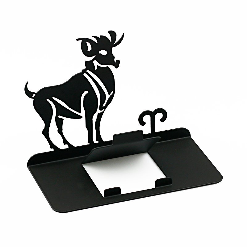 [OPUS Dongqi Metalworking] Constellation series mobile phone holder/tablet stand/birthday gift/Aries/Sale - Phone Stands & Dust Plugs - Other Metals Black