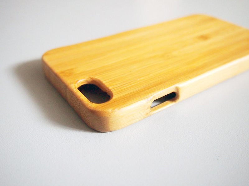Natural bamboo phone case for iPhone 11 Pro Max X XR XS 8 7 plus Samsung - เคส/ซองมือถือ - ไม้ไผ่ สีเหลือง