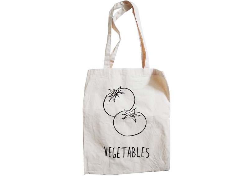 【隱性/顯性】::手工::布袋::『Vegetables』草食性/購物袋/書包/隨身包/文青/類帆布/禮物/肩背/A3大小/母親節/媽媽 - 側背包/斜背包 - 棉．麻 卡其色