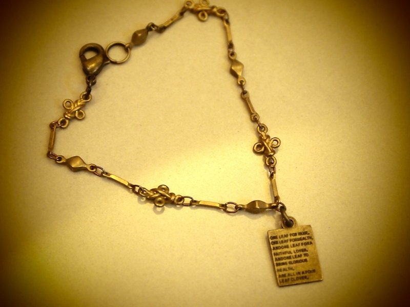 vintage Clover 復古手鍊 - Bracelets - Other Materials Gold