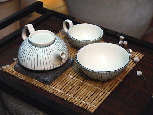台客藍 Hakka-blue 【台客藍】奉茶茶具組 奉茶壺+奉茶碗+奉茶杯
