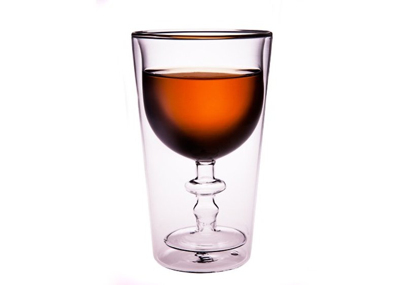 紅酒杯中杯  雙層玻璃杯 福杯滿溢 - 茶壺/茶杯/茶具 - 玻璃 