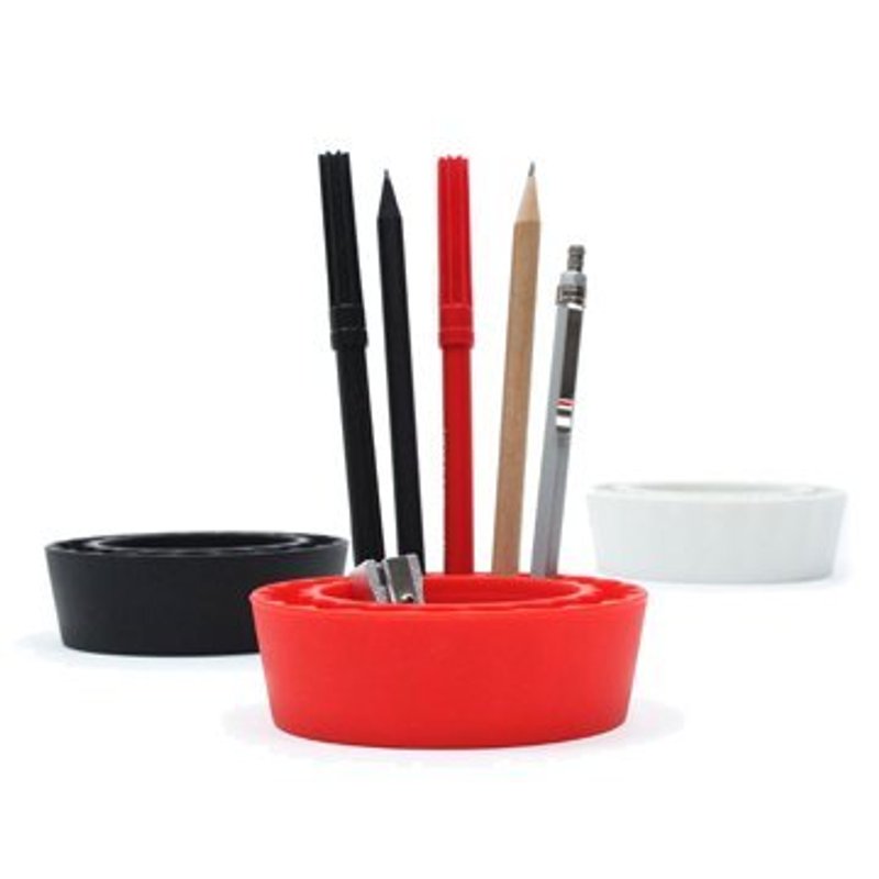 Spain doiy Le Pen circle - Pen & Pencil Holders - Silicone Red