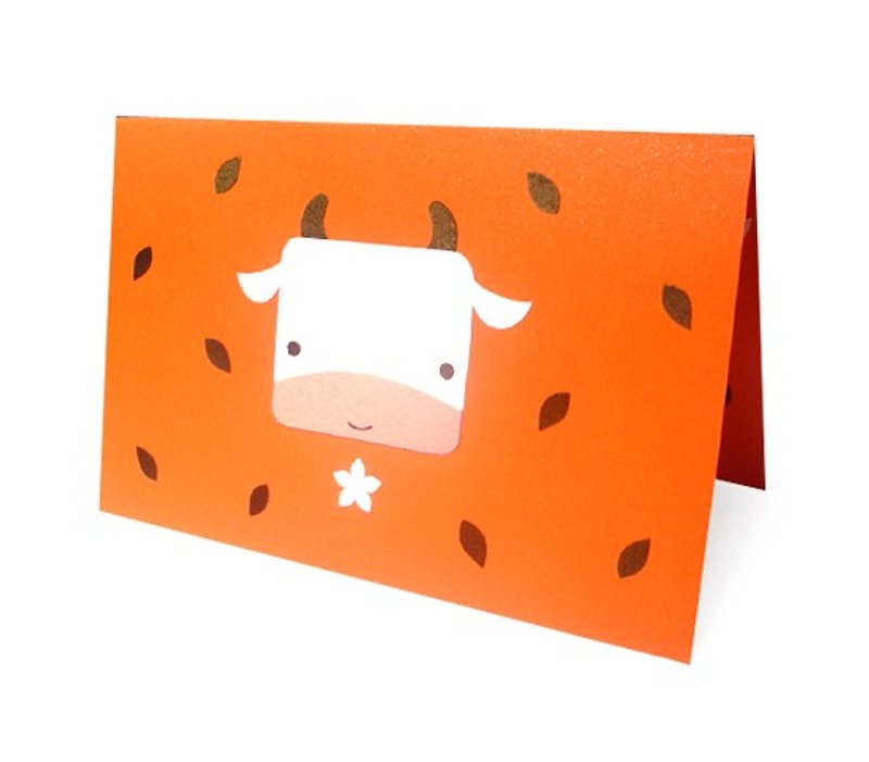 Handmade card _ cute calf... universal card, birthday card - การ์ด/โปสการ์ด - กระดาษ สีแดง