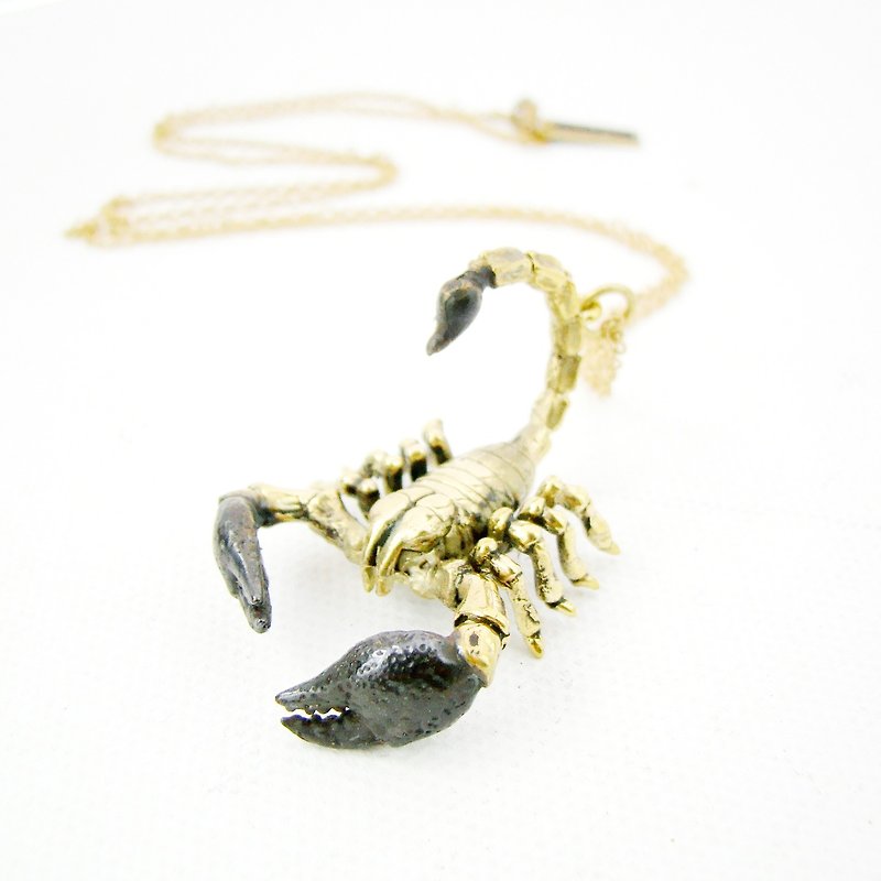 Zodiac pendant Scorpion skull is for Scorpio - Necklaces - Other Metals 