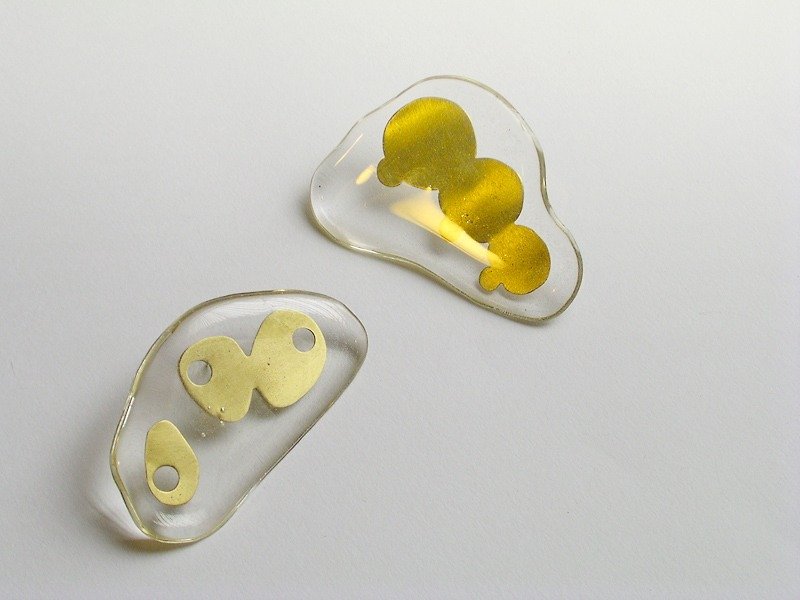 [Natural vocabulary] Brooch 03 - Brooches - Other Materials Yellow